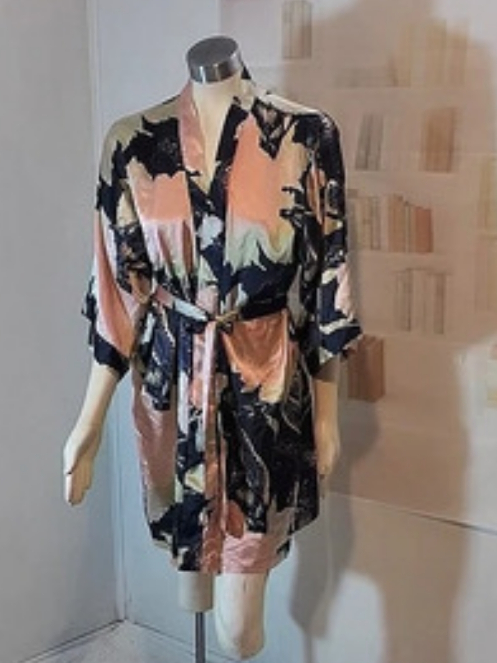 Floral Mini Dress in Black & Pink Like New